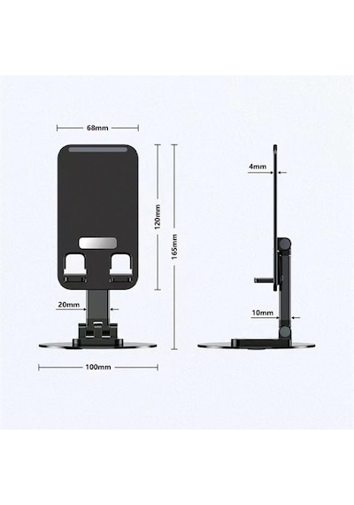 Ht-a10 Metal Taban 360 Derece Dönebilir Uzayabilir Masaüstü Telef