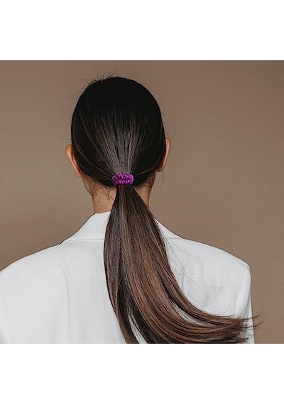 Vlomot 6 Adet İpek Saç Bağları,%100 Saf Dut İpek Skinny Scrunchies, Saç Bakımı, Hasar Vermez, 6 Şık Renk Mor, Siyah, Bordo, Lavanta, Beyaz, Leylak Diğer