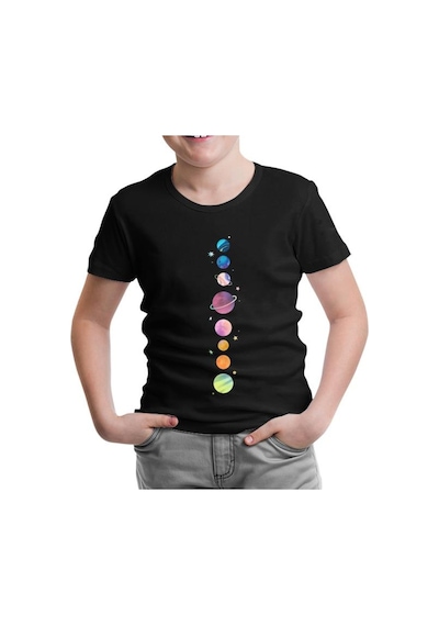 Lord Tshirt Gezegenler Yıldızlar Siyah Çocuk Tshirt