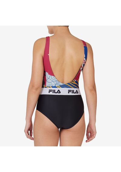 Fuşya Fila Kadın Mayo Allover Print Onepiece Lw411143 Fuşya