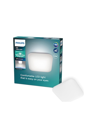 Philips Mauve Kare Tavan Lambası 12W 4000K Gün Işığı