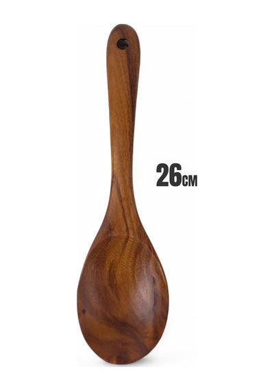 Doğal Akasya Ağacından El Oyması Servis Çatalı 26cm , Dayanıklı Ve Çevre Dostu Ahşap Kaşığı Şık Ve Uzun Ömürlü Mutfak Gereci Akasya Servis Kaşığı