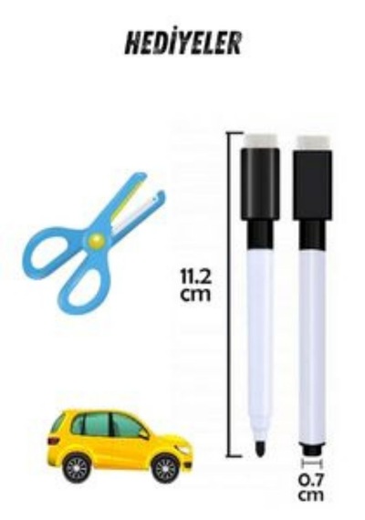 Çocuklar İçin Cırt Cırtlı Geometri Yaz-sil Kitabı