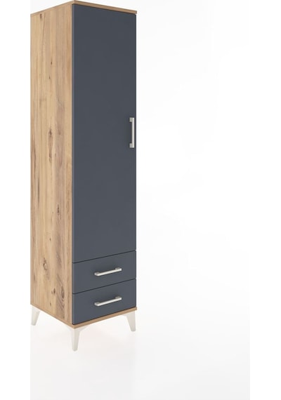 Hyperion Dolap Tek Raflı 2 Çekmeceli Tek Askılı 44x44x182 Çam... Çam Hyperion Dolap Tek Raflı 2 Çekmeceli Tek Askılı 44x44x182 Çam... Çam