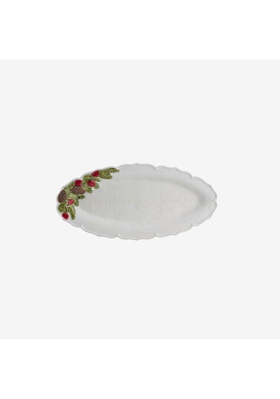 Beyaz Seramik Servis Tabağı 40 Cm