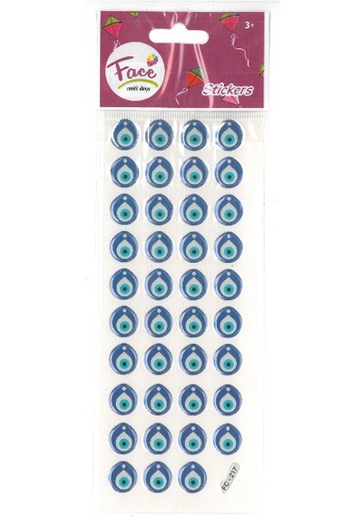 Sticker Nazar Boncuğu 1,3 Cm 39 Adet Sticker 1 Paket Fc-217