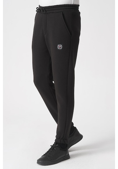 White Stone São Paulo 2424 Pamuklu Likralı Slim Fit Eşofman Altı Siyah Siyah