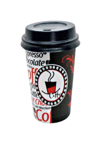 8 oz Siyah Beyaz Kapaklı Americano Kahve Bardak 250 ml 100 Adet