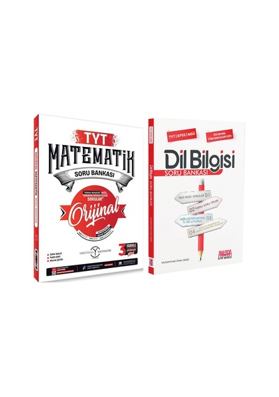 Orijinal Tyt Matematik Ve Akm Dil Bilgisi Soru Bankası Seti 2 Kitap