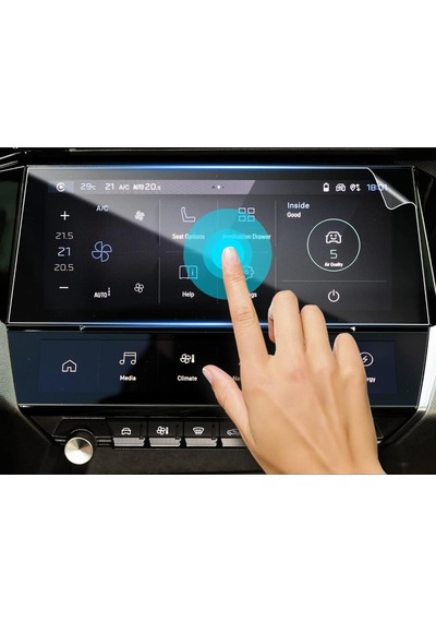 Peugeot 308 10 İnç Ekran Koruyucu Multimedya Şeffaf Nano