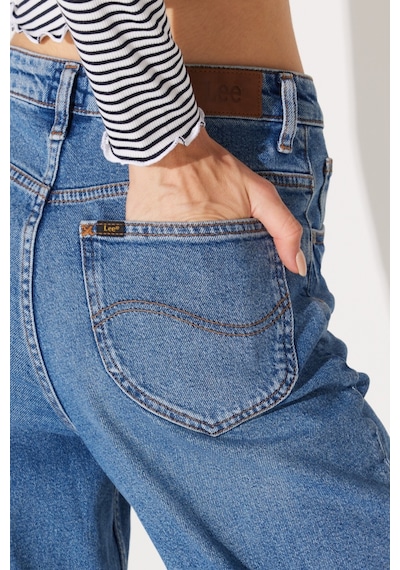 Lee Stella Regular Fit Normal Kesim Yüksek Bel Düz Paça Mavi Kadın Esnek Jean Denim Kot Pantolon L31J012404 Mavi