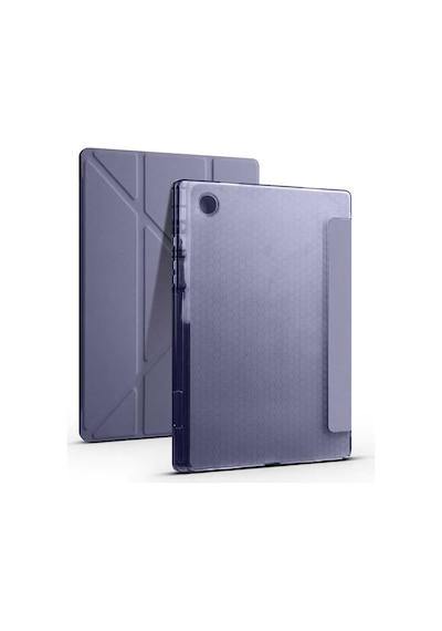 Galaxy Tab A8 10.5 Sm-x200 2021 Kılıf Uyumlu Zore Tri Folding Kalem Bölmeli Standlı Kılıf-mor Tablet Kılıfı