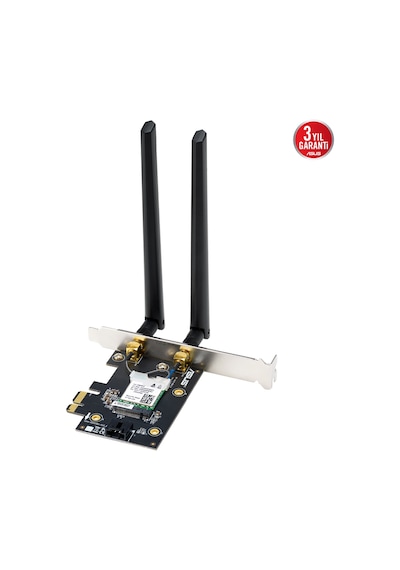 Asus Pce-be6500, Be6500, 2xanten, 6500mbps, Tri-bant, 6ghz Wifi 7, Bluetooth V5.4, Wpa3, Pcı-express X1, Pcıe Adapter