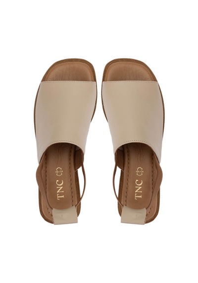 Tamer Tanca Kadın Hakiki Deri Bej Düz Sandalet 838 16235 Bn Sndlt Y25 Bej Dr Bej
