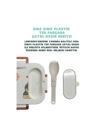 Vagonlife Bento 600ml Lunchbox Capybara Desenli Tek Katlı 2 Bölmeli Paslanmaz Çelik Sefer Tası Yemek Kutusu Bahçe Çok Renkli Vagonlife Bento 600ml Lunchbox Capybara Desenli Tek Katlı 2 Bölmeli Paslanmaz Çelik Sefer Tası Yemek Kutusu Bahçe Çok Renkli