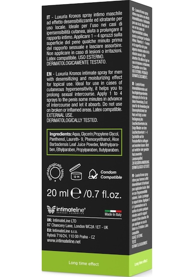 İntimateline Kronos 20 Ml Delay Sprey
