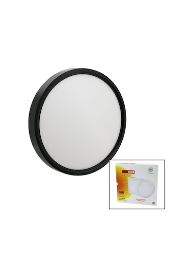 Lunaev Nisaluce Epl-24sü/s 24 W Siyah Metal Kasa Sıva Üstü Yuvarlak Led Slim Panel 1680lm Beyaz 6500 Açık Bej