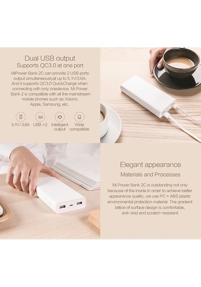Xiaomi Mi 20.000 Mah 2c Hızlı Şarj Powerbank