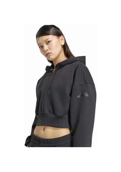 Kf6245-k Adidas W Sl+ Fl Fz Hd Kadın Sweatshirt Siyah Kf6245-k