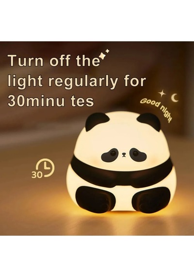 Panda Gece Lambası Yeniden Edilebilir Lamba Hediye Led Silikon Lamba Sevimli Huahua A