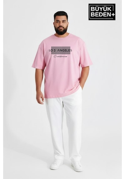 Superlife Erkek Büyük Beden Los Angeles Baskılı 3xl-6xl Bisiklet Yaka Tshırt Spr26bts510-18 Pembe Superlife Erkek Büyük Beden Los Angeles Baskılı 3xl-6xl Bisiklet Yaka Tshırt Spr26bts510-18 Pembe