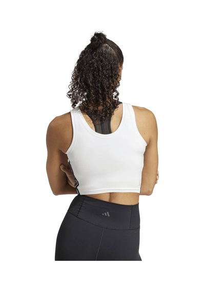 Jf8916-k Adidas We 3s Crop Tank Kadın T-shirt Beyaz Jf8916-k Beyaz