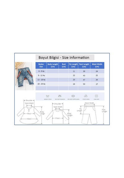 Baby Denim Kumaş Askılı Erkek Bebek Kot Pantolon 001