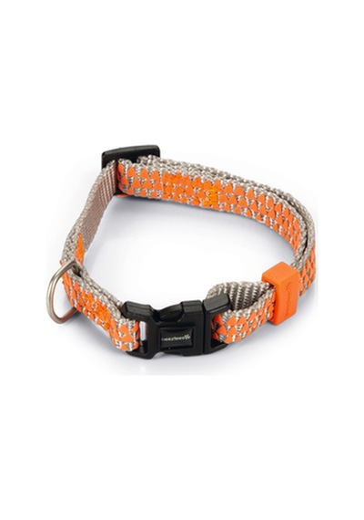 Hnrlıshp Beeztees Köpek Boyun Tasması, Açık Gri Turuncu, 20-30cm