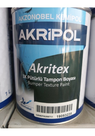 Akzonobel Kemipol Akritex 1K Pütürlü Tampon Boyası Siyah