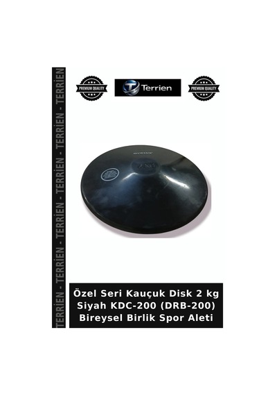 Özel Seri Kauçuk Disk 2 Kg Siyah Kdc-200 Drb-200 Bireysel Birlik Spor Aleti