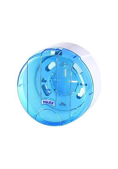 Palex Küçük Mini İçten Çekme Cimri Tuvalet Kağıt Dispenseri Aparatı - Şeffaf Mavi - Plastik