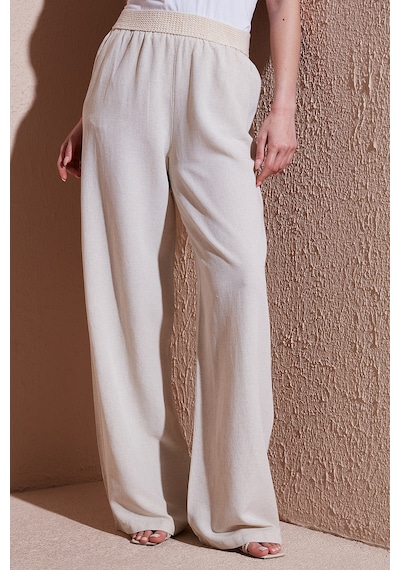 Fashion Friends Bayan Pantolon 25y0893k1 Natural Natural Krem