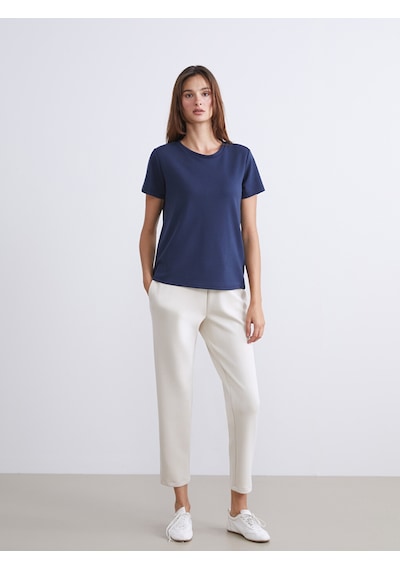 Lcw Everyday Lacivert Soft Touch Kadın Tişört