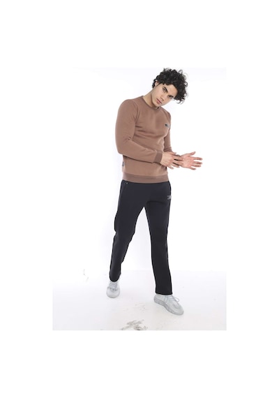 Escetic Erkek Spor Sütlü Kahve Kışlık Sweatshirt Takım, 3 İplik (İçi Şard Sütlü Kahverengi
