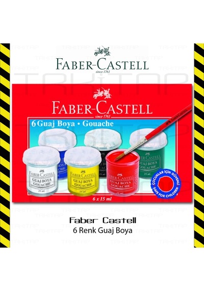 Faber Castell 6 Renk Guaj Boya Tüpte 6 Lı Set Çok Renkli