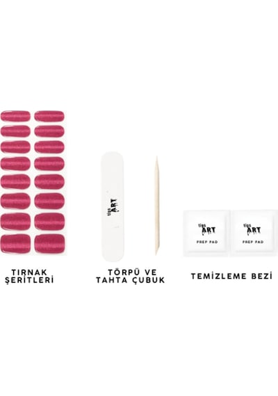 Rosé Shine Jel Tırnak 16 Adet, 1 Kullanım