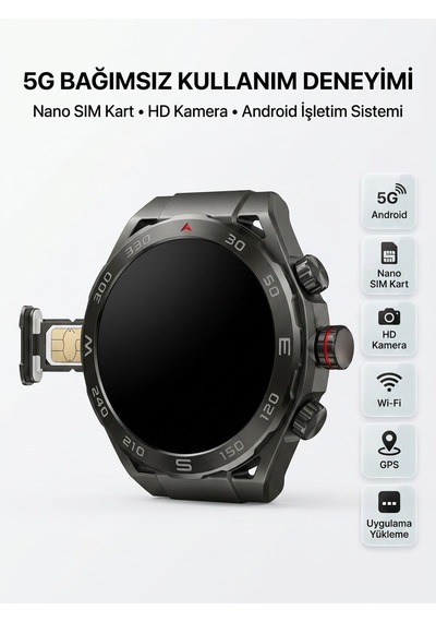 Sım Kartlı 5g Android Akıllı Saat Hd Kamera Wi-fi Gps Uygulama Yükleyebilen - Lisinya