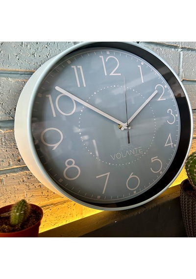 Volante 30 CM Dekoratif Duvar Saati Beyaz