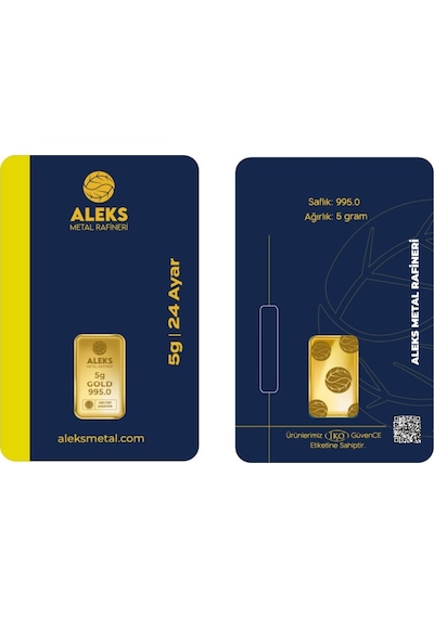 Agakulche 5 Gr 995 24 Ayar Amr Külçe Altın