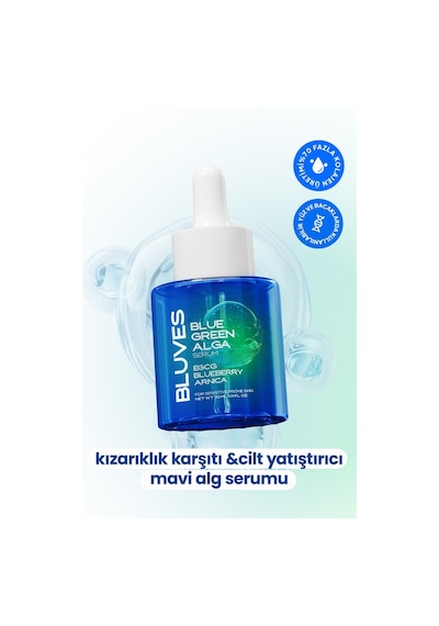 Bluves Kızarıklık ve Leke Karşıtı Cilt Tonu Eşitleyici Mavi Alg Serum 30 ML