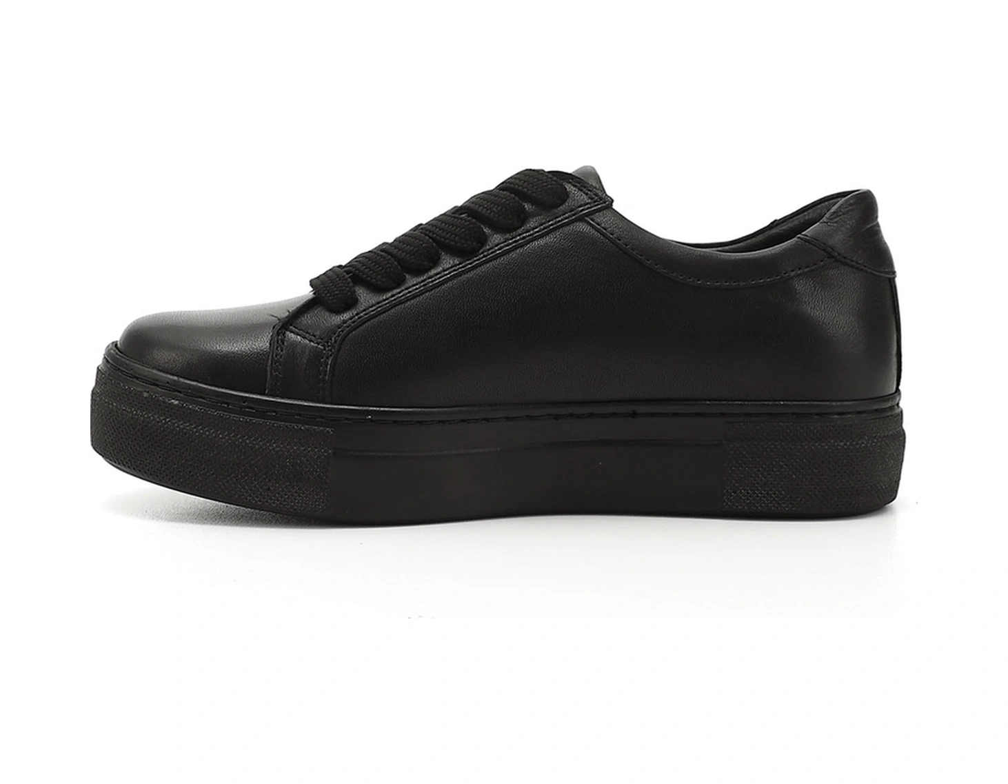 Gönderi(R) Gönderi R Kadın Kömür Bağcıklı Dolgu Taban Hakiki Deri Sneaker Gdza13424240 Siyah