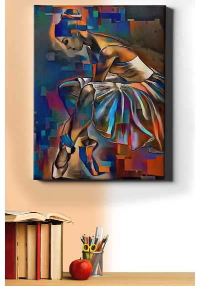 Webstyle Sayılarla Boyama Seti Kasnaklı Renkli Balerin 60 X 75 Cm
