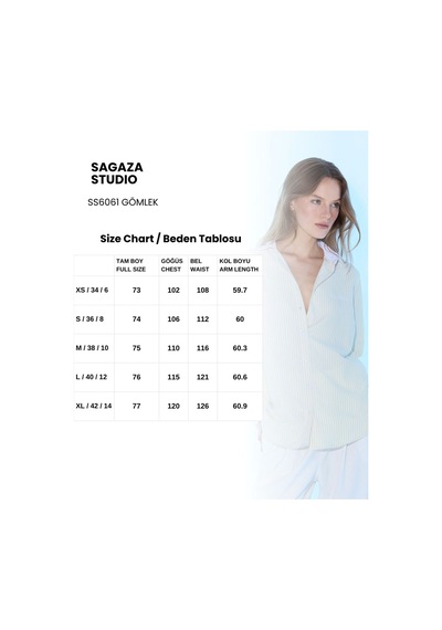 Sagaza Studio Ss6061 Kadın Gomlek Sarı