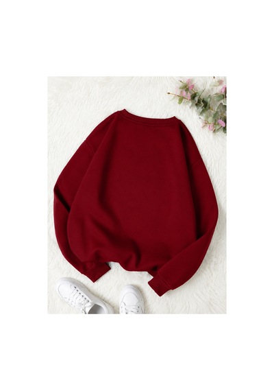 Esade Kadın Pembe Zampak Çiçek Kol Baskılı Rahat Kalıp Bisiklet Yaka Bordo Sweatshirt Bordo Esade Kadın Pembe Zampak Çiçek Kol Baskılı Rahat Kalıp Bisiklet Yaka Bordo Sweatshirt Bordo
