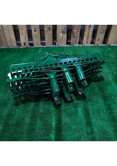 Takviyeli Tırmık 10 Dişli Metal Bahçe Tırmığı Çim Toprak Taş Toplama Tırmığı
