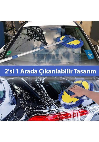 Ally Mikrofiber Dönebilen Püsküllü Araba Yıkama-temizleme Fırças