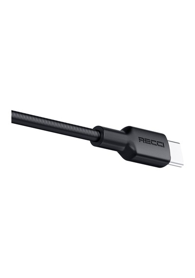 Recci Rs56cc Type-c To Type-c Pd Hızlı Şarj Özellikli Data Ve Şarj Kablosu 100w 1.2m Siyah