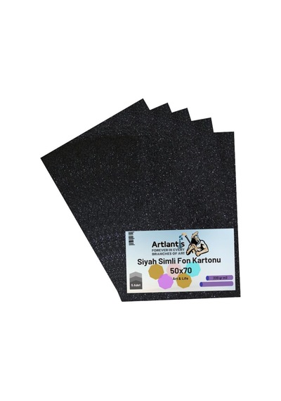 Simli Fon Kartonu 50X70 5 Adet Artlantis Simli Fon Kartonu 50x70