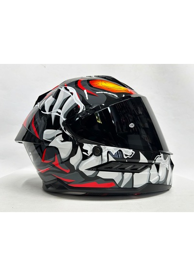 Sway Sw 868 Cannibal Black Grey Red Güneş Vizörlü Siyah Camlı