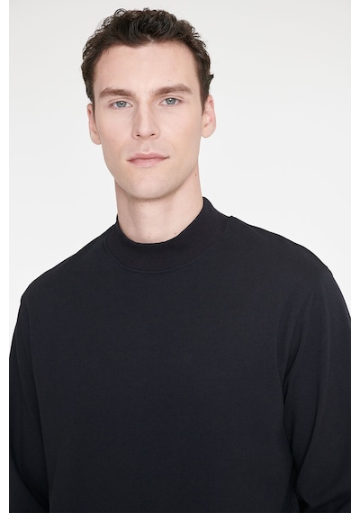 Ac&Co / Altınyıldız Classics Erkek Lacı Pamuklu Standart Fit Normal Kesim Yarım Balıkçı Yaka Sweatshirt
